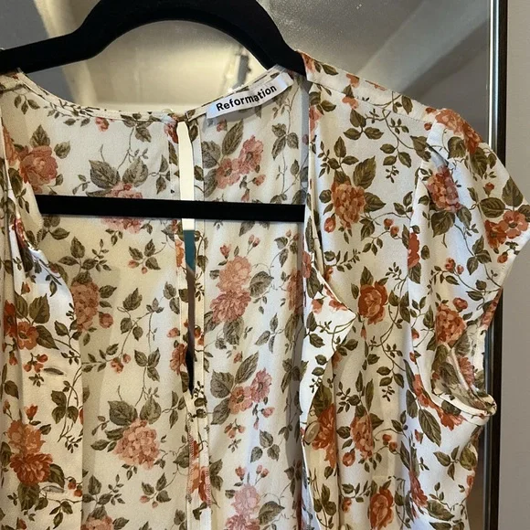 NWOT Reformation pastel chic Floral Midi Dress size 8 - Picture 9 of 11